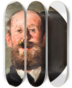 Triptych art skateboard deck of Christian Krohg Degn Brndum by Christian Krohg (1852-1925)