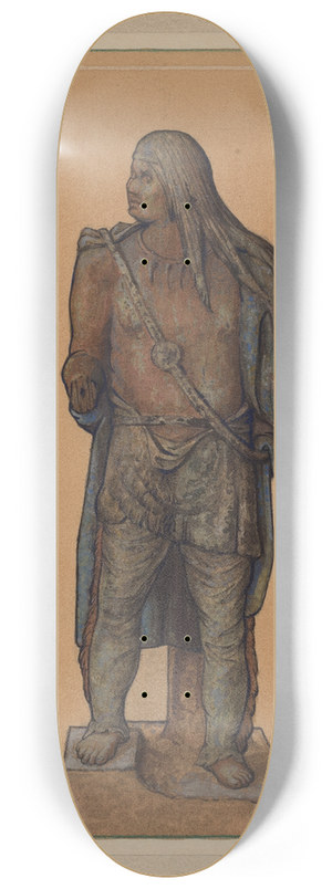 Elmer G. Anderson - Cigar Store Indian 8.25 inch art skate deck