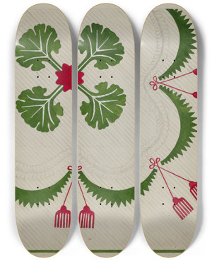 Triptych art skateboard deck of Katherine Hastings Quilt_3 by Katherine Hastings Triptych art skateboard deck of Katherine Hastings Quilt_3 by Katherine Hastings