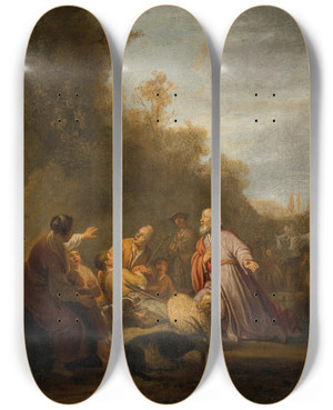 Triptych art skateboard deck of Claes Cornelisz Moeyaert God Appearing To Abraham On His Way To Sichem by Claes Cornelisz Moeyaert (1592-1655) Triptych art skateboard deck of Claes Cornelisz Moeyaert God Appearing To Abraham On His Way To Sichem by Claes Cornelisz Moeyaert (1592-1655)