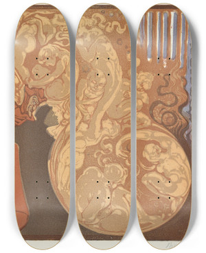Triptych art skateboard deck of Bernard Willem Wierink Droomachtig Tafereel_2 by Bernard Willem Wierink (1856-1939) Triptych art skateboard deck of Bernard Willem Wierink Droomachtig Tafereel_2 by Bernard Willem Wierink (1856-1939)