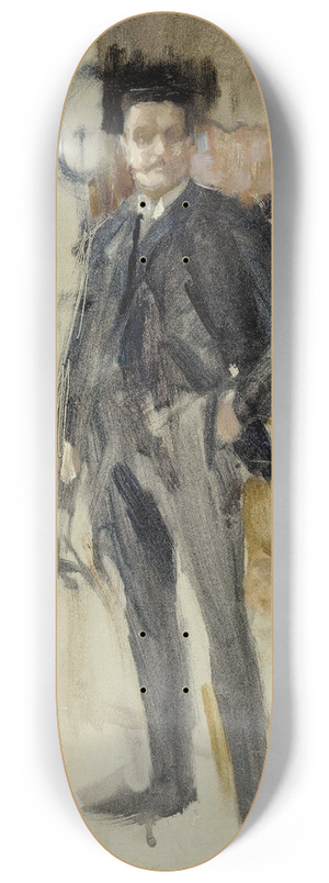 Albert Edelfelt - Self-Portrait, Sketch 8.25 inch art skate deck Albert Edelfelt - Self-Portrait, Sketch 8.25 inch art skate deck