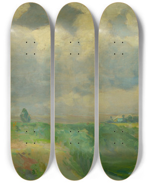 Triptych art skateboard deck of Udovt Ordk Cloudy by udovt ordk (1865-1937)