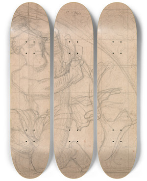 Triptych art skateboard deck of Alfred George Stevens The Woodcutter by Alfred George Stevens (1817-1875) Triptych art skateboard deck of Alfred George Stevens The Woodcutter by Alfred George Stevens (1817-1875)