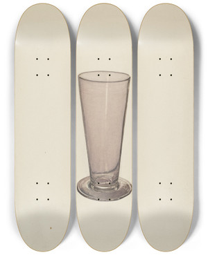 Triptych art skateboard deck of Alice Cosgrove Ale Schooner by Alice Cosgrove
