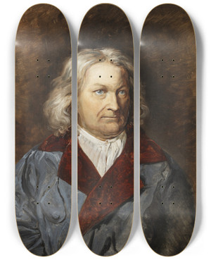 Triptych art skateboard deck of Dahl And Saleh Bertel Thorvaldsen by Dahl and Saleh