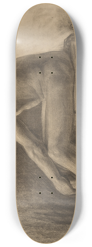 Emil Alexay-Olexk - Study of a Seated Man 8.25 inch art skate deck