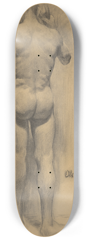 Emil Alexay-Olexk - Study of a Standing Man 8.25 inch art skate deck