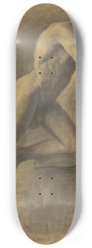 Emil Alexay-Olexk - Study of Male Nude 8.25 inch art skate deck