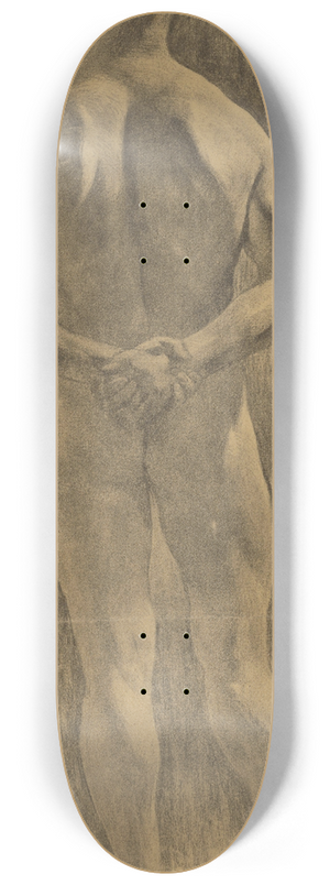Emil Alexay-Olexk - Study of Male Nude 8.25 inch art skate deck