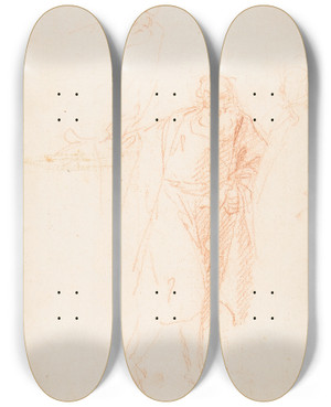 Triptych art skateboard deck of Giacomo Zoboli Zachariah by Giacomo Zoboli (1681-1767) Triptych art skateboard deck of Giacomo Zoboli Zachariah by Giacomo Zoboli (1681-1767)