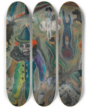 Triptych art skateboard deck of John Christensen Gadebillede_2 by John Christensen (1896-1940)