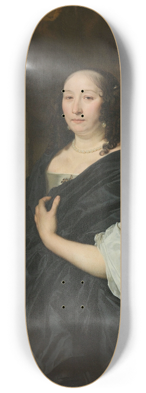 Abraham Lambertsz. van den Tempel - Portrait of Catharina van der Voort 8.25 inch art skate deck Abraham Lambertsz. van den Tempel - Portrait of Catharina van der Voort 8.25 inch art skate deck