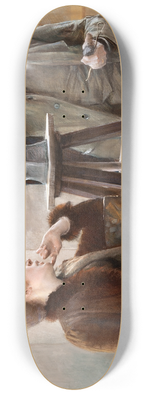 Albert Edelfelt - The Sculptor Ville Vallgren and his Wife 8.25 inch art skate deck