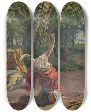 Triptych art skateboard deck of Harris Jones Co Saul Of Tarsus Converted by Harris Jones Co (1868)