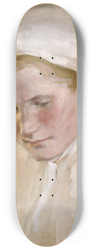 Albert Edelfelt - Womans Head 8.25 inch art skate deck