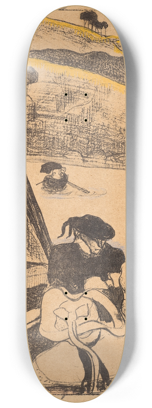 Emile Bernard - Bretons dans une barque ou Le retour du pardon 8.25 inch art skate deck