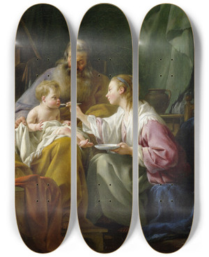 Triptych art skateboard deck of Nel Hall The Holy Family_1 by Noel Halle (1711-1781) Triptych art skateboard deck of Nel Hall The Holy Family_1 by Noel Halle (1711-1781)