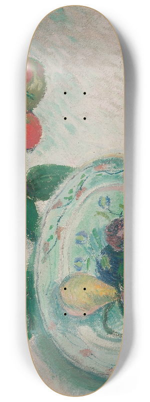Emile Bernard - Nature morte (assiette et fruits) 8.25 inch art skate deck