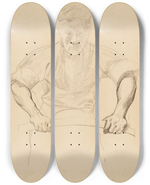 Triptych art skateboard deck of Albert Besnard Etude Dhomme Pour Un Des Panneaux De Lcole De Pharmacie by Albert Besnard (1849-1934) Triptych art skateboard deck of Albert Besnard Etude Dhomme Pour Un Des Panneaux De Lcole De Pharmacie by Albert Besnard (1849-1934)