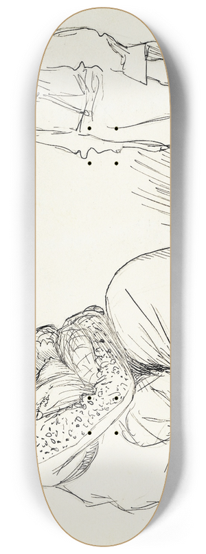 Albert Engstrm - Algot Views His Little Sister 8.25 inch art skate deck