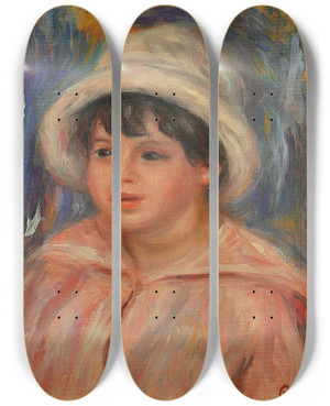 Triptych art skateboard deck of Pierreauguste Renoir Portrait De Claude Renoir Fils De Pierre Renoir by Pierre-Auguste Renoir (1841-1919)