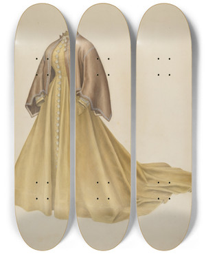 Triptych art skateboard deck of Henry De Wolfe Dress_2 by Henry De Wolfe