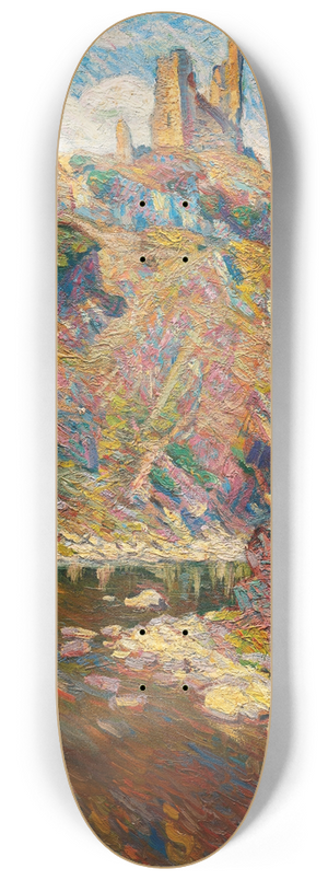 Emile Othon Friesz - Chteau de Crozant dominant la Creuse 8.25 inch art skate deck