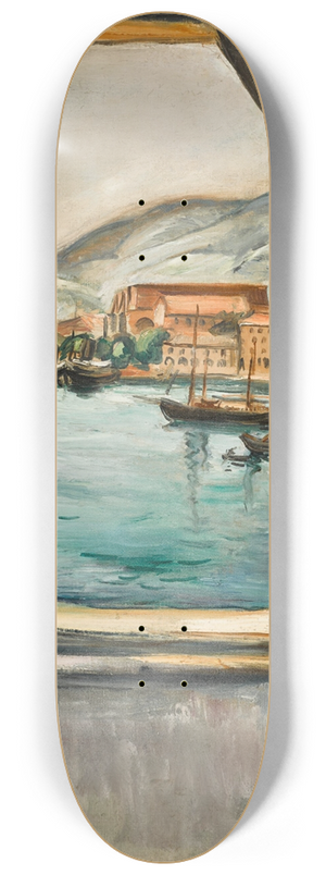 Emile Othon Friesz - La fentre sur le port de Toulon 8.25 inch art skate deck