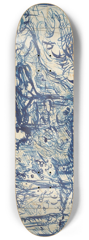 Emile Othon Friesz - Skovinterieur med brndehugger. La Cte de Grce, Honfleur. 8.25 inch art skate deck