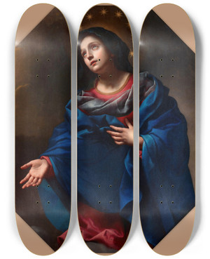 Triptych art skateboard deck of Carlo Dolci Madonna In Glory by Carlo Dolci (1616-1687) Triptych art skateboard deck of Carlo Dolci Madonna In Glory by Carlo Dolci (1616-1687)