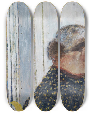 Triptych art skateboard deck of Douard Vuillard Le Chignon by douard Vuillard (1868-1940) Triptych art skateboard deck of Douard Vuillard Le Chignon by douard Vuillard (1868-1940)