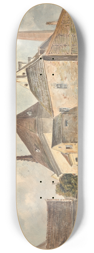 Emil Htter - Die Kirche zu St. Marx in Wien 8.25 inch art skate deck