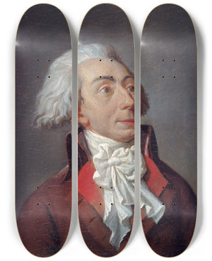 Triptych art skateboard deck of Jeanfranois Garneray Portrait De Louismichel Le Peletier De Saint Fargeau 17601793 Conventionnel Martyr De La Libert by Jean-Franois Garneray (1755-1837)