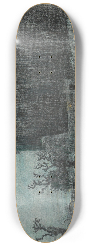Emilie Mediz-Pelikan - A Moonlit Night 8.25 inch art skate deck