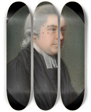 Triptych art skateboard deck of James Scouler Portrait Of A Cleric by James Scouler Triptych art skateboard deck of James Scouler Portrait Of A Cleric by James Scouler