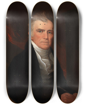 Triptych art skateboard deck of George Catlin Portrait Of Putnam Catlin by George Catlin (1796-1872) Triptych art skateboard deck of George Catlin Portrait Of Putnam Catlin by George Catlin (1796-1872)
