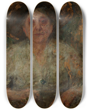 Triptych art skateboard deck of Olga Boznanska Portrait Of An Older Lady by Olga Boznanska (1865-1940) Triptych art skateboard deck of Olga Boznanska Portrait Of An Older Lady by Olga Boznanska (1865-1940)