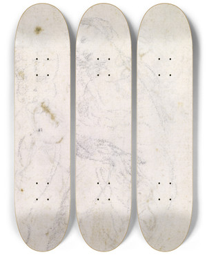 Triptych art skateboard deck of Leonardo Da Vinci Study Of A Madonna Verso by Leonardo da Vinci (1452-1519) Triptych art skateboard deck of Leonardo Da Vinci Study Of A Madonna Verso by Leonardo da Vinci (1452-1519)