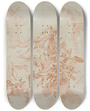 Triptych art skateboard deck of Carlo Carlone The Assumption Of The Virgin_2 by Carlo Carlone (1686-1775) Triptych art skateboard deck of Carlo Carlone The Assumption Of The Virgin_2 by Carlo Carlone (1686-1775)