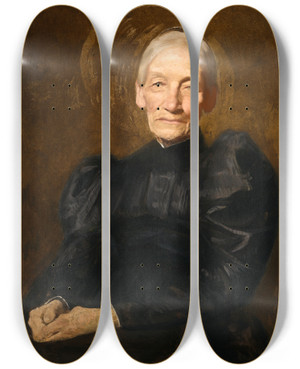 Triptych art skateboard deck of Robert Bolling Brandegee Sarah Porter by Robert Bolling Brandegee