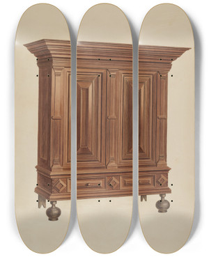 Triptych art skateboard deck of Lorenz Rothkranz Kas_2 by Lorenz Rothkranz