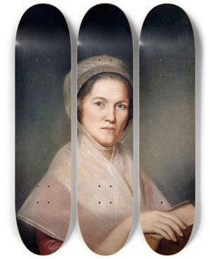 Triptych art skateboard deck of Charles Willson Peale Eleanor Miller Mrs Francis Bailey by Charles Willson Peale (1741-1827)