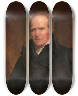Triptych art skateboard deck of John Neagle Robert Richford Roberts by John Neagle (1796-1865)