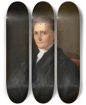 Triptych art skateboard deck of Chester Harding Bushrod Washington by Chester Harding (1792-1866)