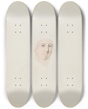 Triptych art skateboard deck of Mary Estelle Elizabeth Cutts Dolley Dandridge Payne Todd Madison by Mary Estelle Elizabeth Cutts