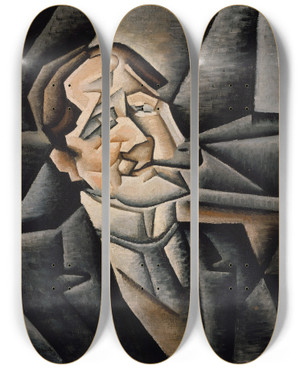 Triptych art skateboard deck of Juan Gris Juan Legua by Juan Gris (1887-1927)