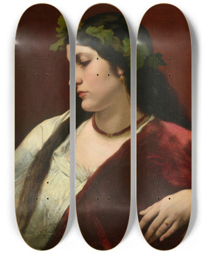 Triptych art skateboard deck of Anselm Feuerbach Nanna As A Bacchante by Anselm Feuerbach (1829-1880) Triptych art skateboard deck of Anselm Feuerbach Nanna As A Bacchante by Anselm Feuerbach (1829-1880)