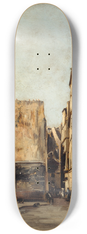 Emmanuel Lansyer - La Rue Saint-Julien-le-Pauvre 8.25 inch art skate deck