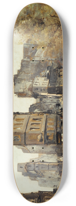 Emmanuel Lansyer - Les Rues de la Lune, Beauregard et de Clry, vues de la porte Saint-Denis 8.25 inch art skate deck Emmanuel Lansyer - Les Rues de la Lune, Beauregard et de Clry, vues de la porte Saint-Denis 8.25 inch art skate deck